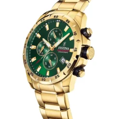 Festina Herrenuhr Chronograph Sport F20541/3 Armbanduhr Edelstahl gold UF20541/3