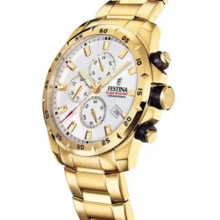 Festina Herrenuhr Chronograph Sport F20541/1 Armbanduhr Edelstahl gold UF20541/1