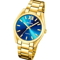 Festina Herrenuhr Edelstahl gold Festina Boyfriend Armbanduhr UF20640/8