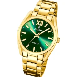 Festina Herrenuhr Edelstahl gold Festina Boyfriend Armbanduhr UF20640/9