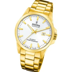 Festina Herrenuhr Edelstahl gold Festina Swiss made Armbanduhr UF20044/2