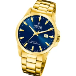 Festina Herrenuhr Edelstahl gold Festina Swiss made Armbanduhr UF20044/3