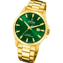 Festina Herrenuhr Edelstahl gold Festina Swiss made Armbanduhr UF20044/5
