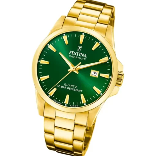 Festina Herrenuhr Edelstahl gold Festina Swiss made Armbanduhr UF20044/5