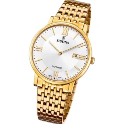 Festina Herrenuhr Edelstahl gold Festina Swiss Made Armbanduhr UF20020/1