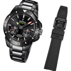Festina Herrenuhr Edelstahl schwarz Festina Chrono Bike Armbanduhr UF20648/1