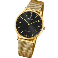 Festina Herrenuhr Edelstahl gold Festina Swiss Made Armbanduhr UF20022/3