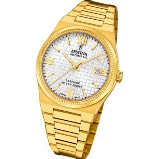 Festina Herrenuhr Edelstahl gold Festina Swiss made Armbanduhr UF20032/1