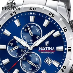 Festina Herrenuhr Edelstahl silber Festina Chronograph Armbanduhr UF20463/2