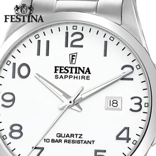 Festina Herrenuhr Edelstahl silber Festina Swiss Made Armbanduhr UF20024/1