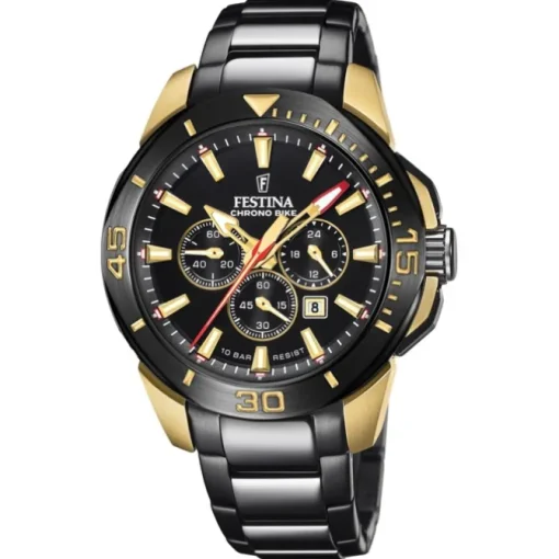 Festina Herrenuhr Edelstahl schwarz Festina Chrono Bike Armbanduhr UF20644/1