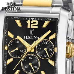 Festina Herrenuhr Edelstahl silber gold Chronograph Armbanduhr UF20637/4