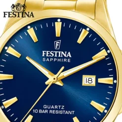 Festina Herrenuhr Edelstahl gold Festina Swiss made Armbanduhr UF20044/3