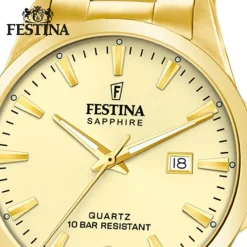 Festina Herrenuhr Edelstahl gold Festina Swiss made Armbanduhr UF20044/4