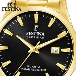 Festina Herrenuhr Edelstahl gold Festina Swiss made Armbanduhr UF20044/6