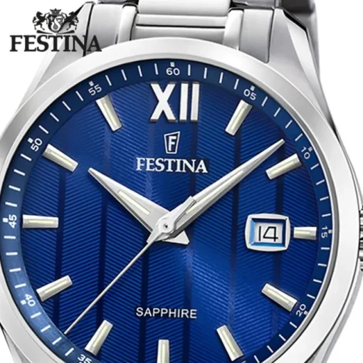 Festina Herrenuhr Edelstahl silber Festina Swiss made Armbanduhr UF20026/2