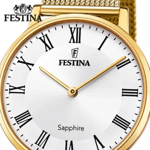 Festina Herrenuhr Edelstahl gold Festina Swiss made Armbanduhr UF20022/4