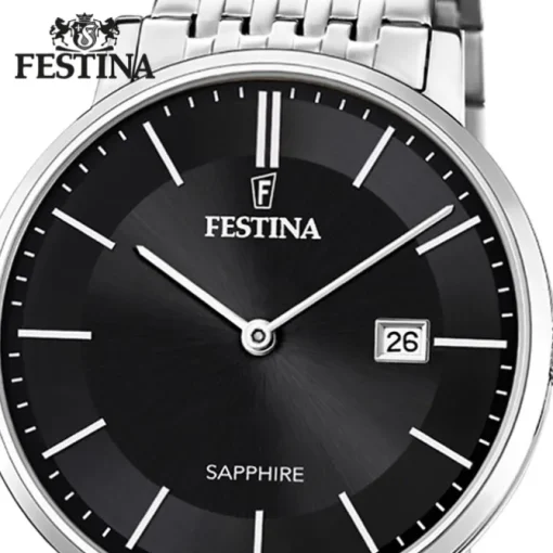 Festina Herrenuhr Edelstahl silber Festina Swiss Made Armbanduhr UF20018/3