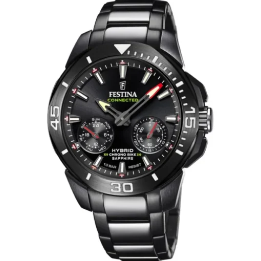 Festina Herrenuhr Edelstahl schwarz Festina Chrono Bike Armbanduhr UF20648/1