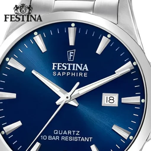 Festina Herrenuhr Edelstahl silber Festina Swiss Made Armbanduhr UF20024/3