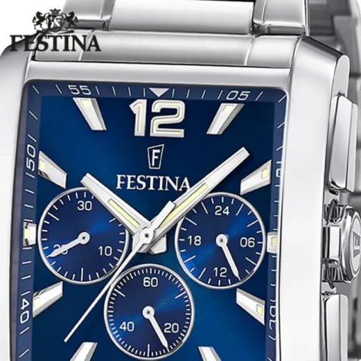 Festina Herrenuhr Edelstahl silber Timeless Chronograph Armbanduhr UF20635/2