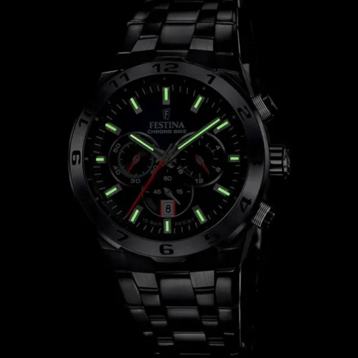 Festina Herrenuhr Edelstahl schwarz Festina Chrono Bike Armbanduhr UF20673/1