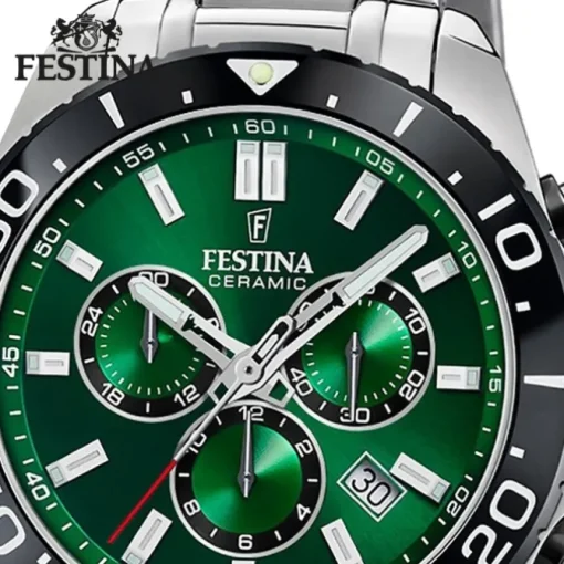 Festina Herrenuhr Edelstahl silber Festina Swiss made Armbanduhr UF20042/3