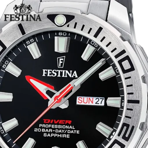 Festina Herrenuhr Edelstahl silber Festina The Originals Armbanduhr UF20665/4
