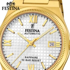 Festina Herrenuhr Edelstahl gold Festina Swiss made Armbanduhr UF20032/1
