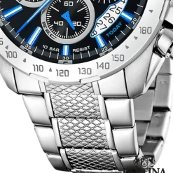 Festina Herrenuhr Edelstahl silber Timeless Chronograph Armbanduhr UF20668/6