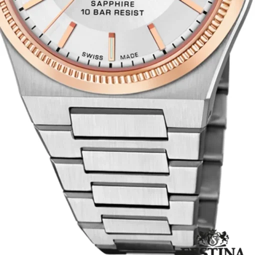 Festina Herrenuhr Edelstahl silber Festina Swiss made Armbanduhr UF20036/1