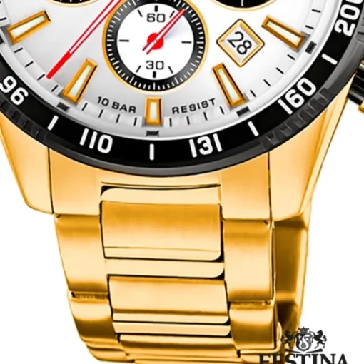 Festina Herrenuhr Edelstahl gold Timeless Chronograph Armbanduhr UF20634/1