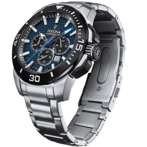 Festina Herrenuhr Edelstahl silber Festina Chrono Bike Armbanduhr UF20641/2