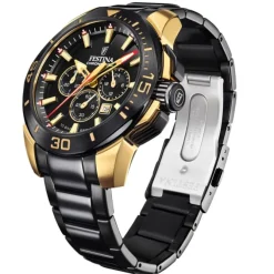 Festina Herrenuhr Edelstahl schwarz Festina Chrono Bike Armbanduhr UF20644/1
