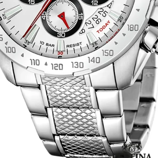 Festina Herrenuhr Edelstahl silber Timeless Chronograph Armbanduhr UF20668/1