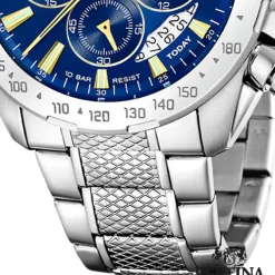 Festina Herrenuhr Edelstahl silber Timeless Chronograph Armbanduhr UF20668/2
