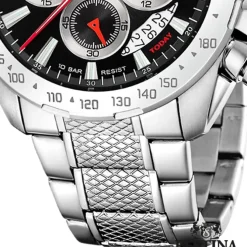 Festina Herrenuhr Edelstahl silber Timeless Chronograph Armbanduhr UF20668/4