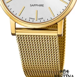 Festina Herrenuhr Edelstahl gold Festina Swiss Made Armbanduhr UF20022/1