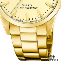 Festina Herrenuhr Edelstahl gold Festina Swiss made Armbanduhr UF20044/4