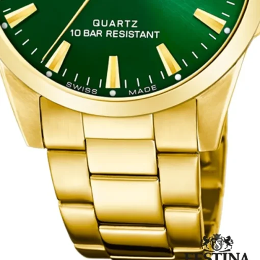 Festina Herrenuhr Edelstahl gold Festina Swiss made Armbanduhr UF20044/5