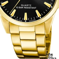 Festina Herrenuhr Edelstahl gold Festina Swiss made Armbanduhr UF20044/6