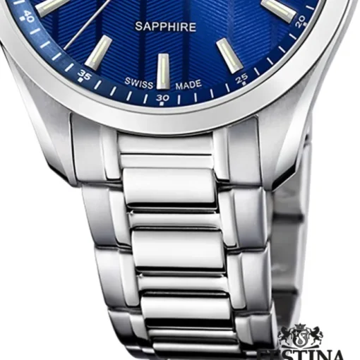 Festina Herrenuhr Edelstahl silber Festina Swiss made Armbanduhr UF20026/2