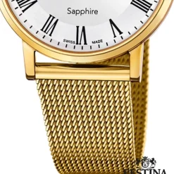 Festina Herrenuhr Edelstahl gold Festina Swiss made Armbanduhr UF20022/4