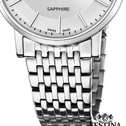 Festina Herrenuhr Edelstahl silber Festina Swiss Made Armbanduhr UF20018/1
