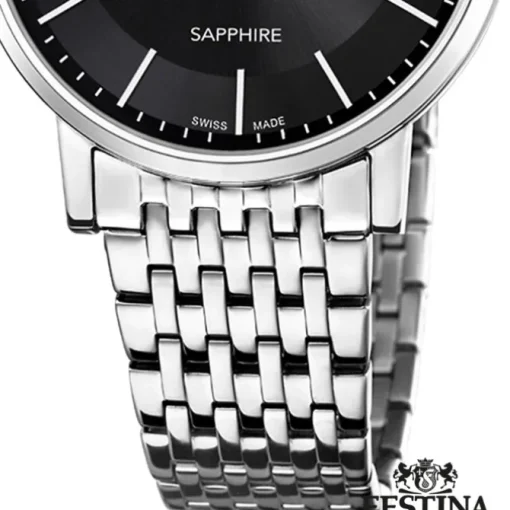 Festina Herrenuhr Edelstahl silber Festina Swiss Made Armbanduhr UF20018/3