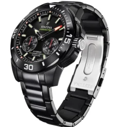 Festina Herrenuhr Edelstahl schwarz Festina Chrono Bike Armbanduhr UF20648/1