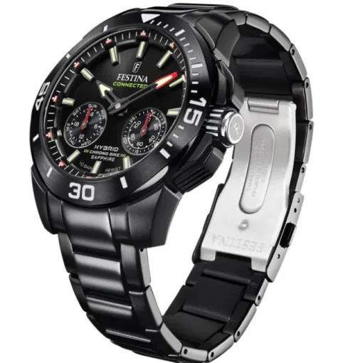 Festina Herrenuhr Edelstahl schwarz Festina Chrono Bike Armbanduhr UF20648/1