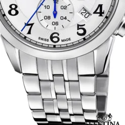 Festina Herrenuhr Edelstahl silber Festina Swiss made Armbanduhr UF20040/1