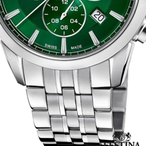 Festina Herrenuhr Edelstahl silber Festina Swiss made Armbanduhr UF20040/3