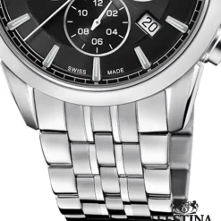 Festina Herrenuhr Edelstahl silber Festina Swiss made Armbanduhr UF20040/4
